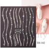 Adesivos de nail art novos transfronteiriços laço dourado florzinhas linhas foscos adesivos de unha adesivos atacado unha