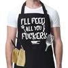E-Commerce Transfronterizo Delantal Creativo para Barbacoa Impermeable Fiesta de Cocina Letra Divertida Estilo Jardín Delantal Estampado
