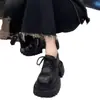 Zapatos de mujer con plataforma, que aumentan la altura, para dedo gordo, colección otoño 2026, mocasines de estilo británico, zapatos Derby versátiles, zapatos de vestir