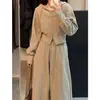 Traje Deportivo Casual de Cachemir para Mujer Tallas Grandes Otoño Estilo Coreano para Mujeres con Sobrepeso mm 120kg