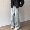 Moda casual transfronteriza, artística y versátil, estilo japonés moderno para hombre, simple, nuevo estilo, jeans elegantes de Harajuku para Instagram
