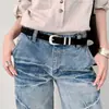 Cinturón delgado de gamuza marrón estilo coreano para mujer, diseño de nicho, con vestidos, jeans, sensación de alta gama, cinturón de cuero