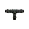 Conector de Tres Vías Tipo T de Diámetro Igual, Conector de Conversión de Tubería de Nylon Automotriz, Conector de Tres Vías ID10