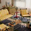 Cojín Portátil Casual Impermeable y Resistente al Sol Personalizable para Exteriores de Todas las Estaciones con Rayas para Patio Balcón Sillón Sofá