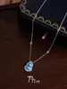 Collar de Calabaza Mismo Estilo que Zhao Lusi, Cadena Incrustada de Diamantes, Sin Tierra, Tendencia y Blanco, Diseño Chino de Nicho, Cadena para Clavícula de Alta Calidad