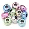 Contas de ábaco imitação de jade em acrílico com padrão de nuvem, contas em formato de roda com furo grande, materiais para confecção de pulseiras DIY, acessórios de joalheria