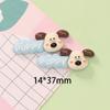 Bonito dos desenhos animados filhote de cachorro palavra cartão diy creme cola caso de telefone sapato fivela geladeira adesivo hairpin resina jóias acessórios