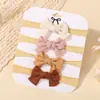 Conjunto de Faixas de Cabeça Listradas com Laço Mais Vendido da Amazon para Bebês e Meninas, Conjunto de Acessórios de Cabelo Retro de Tecido para Crianças