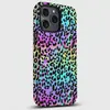Adecuado para iPhone 16/17 Promax Estilo Fresco Ins de Nicho Funda para Teléfono Móvil Empalmada con Manzana 15 Estampado de Leopardo Colorido