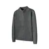 Suéter Retrô Japonês Espesso Outono/Inverno com Zíper Duplo Unissex Streetwear Malha Cardigan Jaqueta de Casal Manga Longa