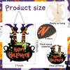 Decoraciones para Colgar, Nuevos Productos Transfronterizos, Decoraciones de Madera para Ambiente de Fiesta de Halloween, Decoraciones para Hogar, Jardín, Vestíbulo, Letreros para Colgar, Venta al por Mayor de Fábrica