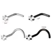Piercing de Nariz L-Shaped Five-Star Multi-Estilo 5-Shaped Sem Rosca Aço Inoxidável Galvanizado Zircônia Broche Transfronteiriço Acessório para Nariz