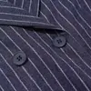 Para Exportación Europea y Americana Transfronteriza Ropa de Mujer Popular en Aliexpress Moda Otoñal Versátil Abrigo de Lana Rayado