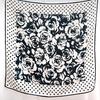Bufanda Cuadrada Clásica de Seda y Lana Camelia de Lunares 70cm Lujo Sencillo y Accesible Bufanda Decorativa Cálida para Mujer Ropa de Trabajo Elegante