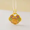 Colgante de Bolsa de la Suerte con Candado Dorado Color-Preservante Color Oro Antiguo con Agujero para Pasar Cuentas, Colgante de Cuenta para Pulsera y Collar DIY Estilo Chino