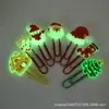Clip para sujetapapeles navideño que brilla en la oscuridad, marcapáginas de goma blanda, clip marcador de página para libro de estudiante, pequeño regalo de Navidad, en stock