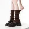 Meias empilhadas, meias brancas, meias femininas de cano médio, estilo JK, outono/inverno, combinadas com botas de neve, meias quentes de cano médio, meias de tricô JK para cano médio