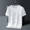 Camiseta Nova Modelo 2026 com Sensação de Gelo de Seda Gelada para Homens, Tecido Funcional, Repelente de Mosquitos, Antibacteriana, Absorvente de Suor, Fina de Secagem Rápida Manga Curta