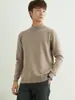 Cross2026 Otoño Invierno Nuevo Suéter de Punto para Hombre de Cuello Semi Alto Holgado de Manga Larga Moda Grueso Suéter Capa Base