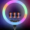 Lâmpada de Iluminação Especial para Transmissão ao Vivo de Celular, Lâmpada Colorida para Fotografia, Luz de Preenchimento RGB, 8 polegadas 10 polegadas 13 polegadas 18 polegadas Luz Arco-Íris de Sete Cores
