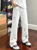 Jeans de diseño de calle estilo americano para hombre, nueva colección 2026, pantalones rectos casuales holgados de moda