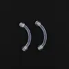 Uña de Nariz Transparente Acrílica Punto Transfronterizo Varilla Suave Doble Bola Hueso de Ceja Uña de Labio Anillo de Ombligo Accesorios Fabricante Mayorista