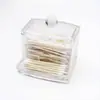 Caixa de Cotonetes de Algodão de Cristal Caixa de Armazenamento de Algodão para Maquiagem Caixa de Armazenamento para Casa Caixa de Armazenamento Transparente de Acrílico à Prova de Poeira