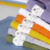 Camiseta de manga corta con cuello redondo, camiseta base de color liso para hombre y mujer, top de algodón puro, top liso de color puro blanco de manga corta