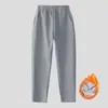 Pantalones de Chándal Azul Marino para Niños Otoño e Invierno Estudiantes de Primaria y Secundaria Pantalones de Uniforme Escolar Engrosados de Terciopelo para Niños y Niñas Pantalones Rectos Holgados