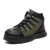 Nuevos Zapatos de Senderismo para Hombre Outdoor Trekking Camping de Caña Media Forrados de Lana Calientes Cómodos Duraderos para Todo Terreno de Algodón
