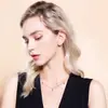 Nuevo Comercio Exterior Europeo y Americano Lujo Ligero Gama Alta Collar de Moissanita para Mujer Lleno de Estrellas Cadena de Hueso de Plata de Ley S925 Fabricante Venta al por Mayor