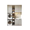 Gabinete de Lavado Moderno Simple a Prueba de Humedad de Aluminio Tipo Panal para Balcón Tipo Rodillo Integrado con Lavabo Piscina Integrada y Tabla de Lavar
