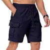Aliexpress Verano para Hombre Color Sólido Holgado Moda Exterior Pantalones Cortos Cargo Deportivos Casual Versátiles En Stock Venta al por Mayor