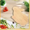 Tabla de Cortar Especial de Bambú Forma Creativa de Conejo Tabla de Cortar de Bambú Tabla de Queso de Cocina de Bambú Tabla de Cortar de Madera Maciza Se Puede Imprimir con Logo