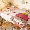 Mantel de Mesa de Dibujos Animados Escritorio Impermeable Estudiante Especial Protección Ambiental Protección Ocular Mantel Rectangular Cubierta de Escritorio para Niños y Niñas