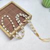 Collar de cuentas de arroz tejido a mano, joyería de cuerda, colgante de jade, cordón, cadena para suéter, bricolaje, cuentas redondas de cristal, cuerda de jade, venta al por mayor