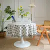 Toalha de mesa azul escuro estilo japonês Amazon estampa de planta de árvore algodão linho tecido de cobertura decoração novo tecido de mesa japonês