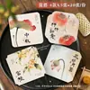 Tarjeta de Saludo Estética China para el Festival de Medio Otoño Pastel de Luna Crujiente de Yema de Huevo Pastel de Piña Tarjeta de Instrucciones de Repostería Diseño e Impresión