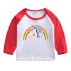 Blusas para Meninos e Meninas roupas de outono 2022 nova crianças pequenas e médias estilo ocidental camiseta básica primavera e outono camiseta infantil de manga comprida algodão puro