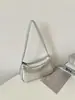 Bolso de Axila de Diseño de Nicho Estilo Coreano Ins Nuevo Tendencia Primavera/Verano Versátil Simple Bolso de Mano Plateado Bolso de Hombro