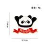 Broche del Día Nacional Tema Patriótico Insignia de Panda Accesorio para Mochila Hebilla Decoración para Estuche de Lápices de Estudiante Aleación de Esmalte Imitación Esmalte