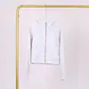 Moletom Lulu com Capuz, Zíper Completo, Corte Solto, Com Etiqueta, Em Estoque, Entrega Direta, Etiqueta Dourada, Zíper Dourado, Estilo Casual Curto, Forrado com Fleece
