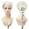 Peluca trenzada de Elsa con estrellas de diamante Accesorios para actuaciones infantiles