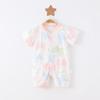 Roupas de Bebê Macacão de Manga Curta para Verão Roupas de Ar Condicionado para Bebê Roupas de Bebê Recém-nascido Roupas de Bebê Anyang