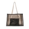 Bolsa de Ombro Único de Verão para Mulheres 2025 Nova Tendência Versão Coreana Simples Grande Capacidade Transparente Splicing Bolsa de Mão Bolsa Tote