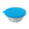 Copo para molho de aço inoxidável direto da fábrica com tampa de silicone, recipiente para salada, ketchup, tempero, tampa de silicone, copo para tempero 50ml
