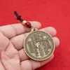 Pingente de Cobre de Zhao Gongming, Deus Marcial da Riqueza, para Atrair Riqueza e Fortuna, Símbolo Tai Chi, Acessório de Decoração de Pingente de Chave de Carro Portátil