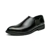 Mocassins pontudos estilo britânico, sapatos pequenos de couro da moda, sapatos formais de negócios, sapatos para cabeleireiro, sapatos Derby casuais, mocassins masculinos