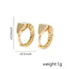 Europa y Estados Unidos transfronterizo nuevo y popular INS hebilla de oreja con forma de serpiente simple micro incrustada con circonita personalidad gota de aceite pendientes nicho venta al por mayor