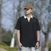 Camisa Polo Masculina Enbu Verão Novo Estilo Casual Versátil Manga Curta Camiseta Masculina Top Marca Tendência Camiseta de Meia-Manga
